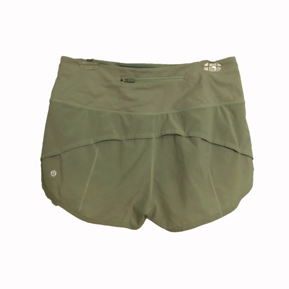 Lululemon High Waisted Speed Up shorts Light Green